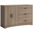 thumbnail image 1 of Pemberly Row Commode de Chambre Transitionnelle à 3 Tiroirs en Bois Manufacturé Chêne, 1 of 11