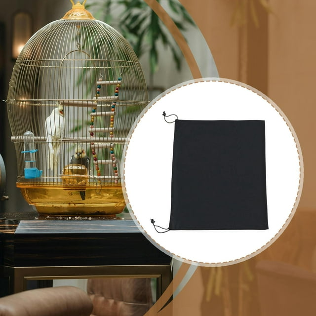 Funda elástica para jaula de pájaros, resistente al viento y al frío, ideal para el invierno, con cordón ajustable, transpirable, para loros, cacatúas 65 cm x 75 cm
