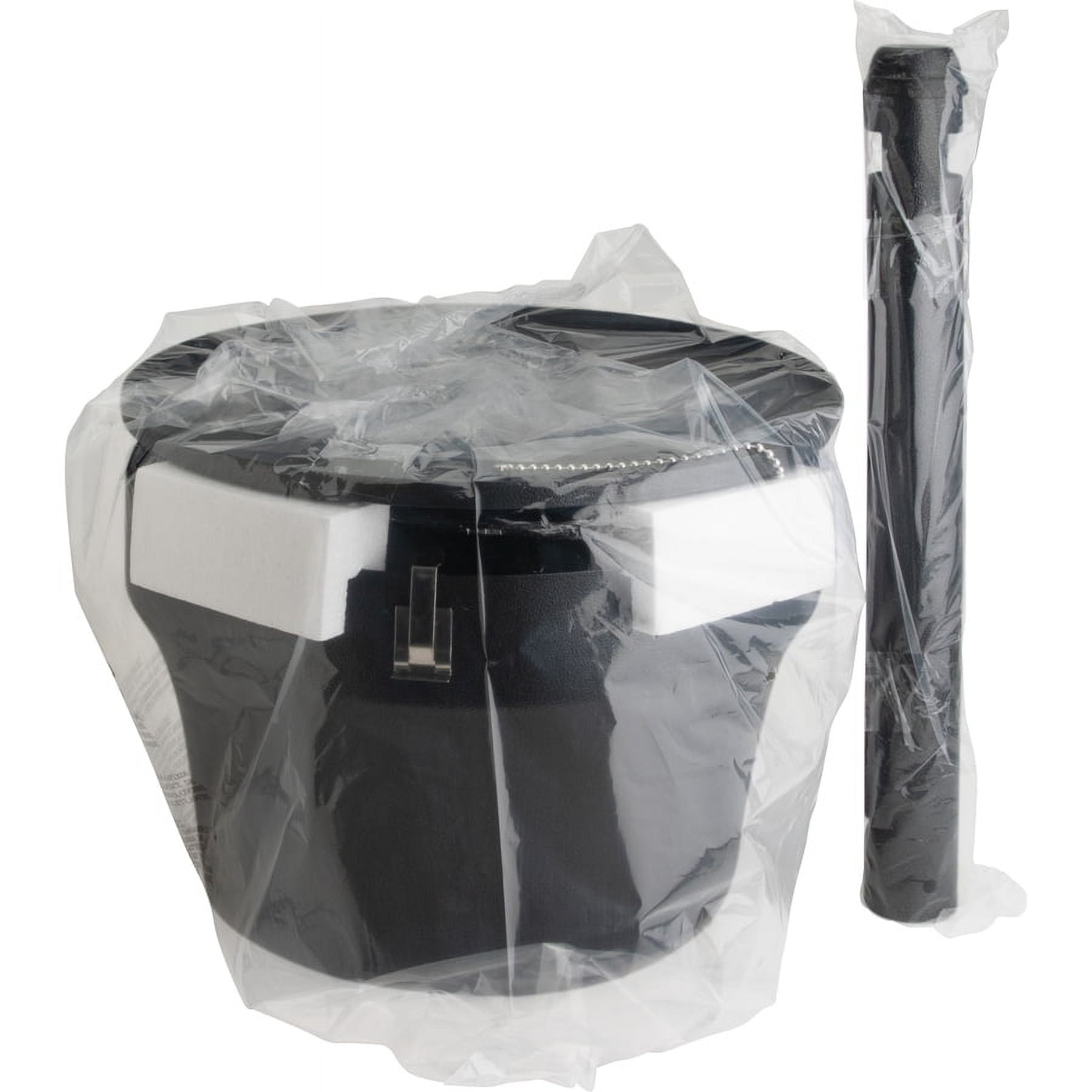 Genuine Joe Weather Resistant Fire-safe Powder Coated Smoking Receptacle, Galvanized Steel, Handle -37" Height X 16" Width, Black, 1 Each