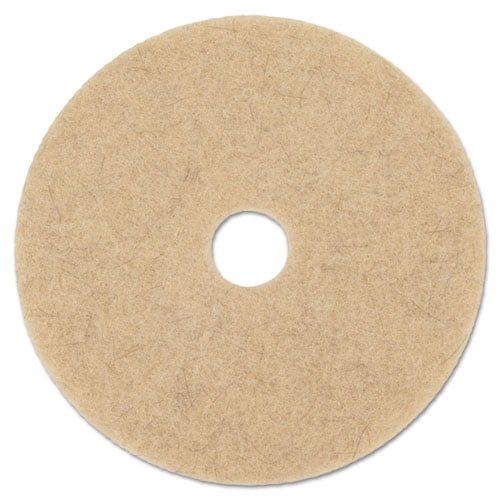 Natural Hog Hair Burnishing Floor Pads, 20" Diameter, Tan, 5/carton | Bundle of 2 Cartons