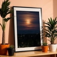 thumbnail image 3 of Glowing Moonrise Over Portland - Portland Oregon Photography Moon Night Sky Landscape Cityscape Scenic Mystical Black Framed Wall Art Print 5 x 7 inches, 3 of 8