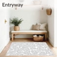 thumbnail image 3 of ODIKA 3'x5' Machine Washable Non-Slip Area Rug, Abstract Elephant Mosaic with Spiraling Christmas High Traffic Rug, Black, 742362, 3 of 7