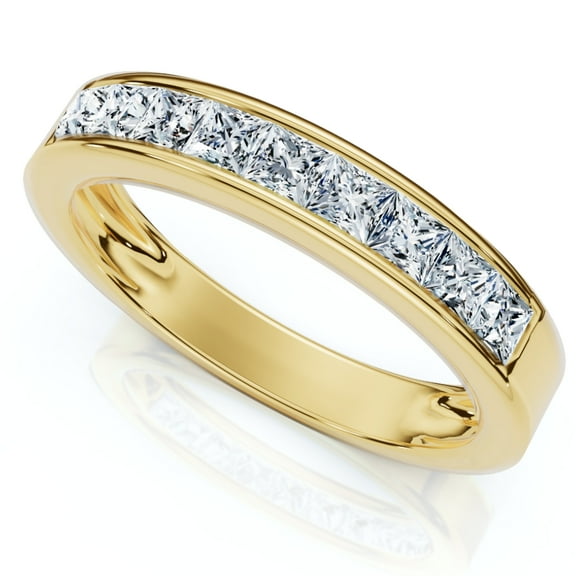Pompeii Yellow Gold 1/2ct Princess Cut Diamond Wedding Ring (H,I1)