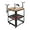 Black, variant on Rolling Planer Stand, 550 lbs Load 2-Tier Tool Stand with 4 Wheels, Height Adjustable Miter Saw Planer Table with 2 Extension Rollers for Most Planers, Saws, -top ,   (Black, Wooden Desktop)