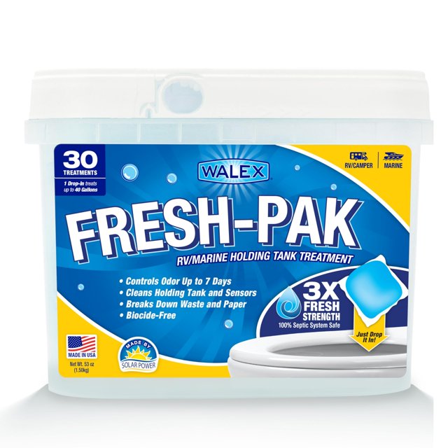 Tratamiento Walex Fresh-Pak para tanques de retención RV Marine, paquete de 30