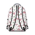 thumbnail image 3 of Dinosaur and Palm Pink Pattern Backpack for School, Cute School Bag with Adjustable Shoulder Straps and Padded Back, 15.3"x11"x7.1", 3 of 5