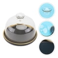 thumbnail image 3 of Miangastore 1 Set Cake Glass Cover Ceramic Tray Set Food Preservation Cover Cake Tray Set, 3 of 8