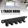 thumbnail image 3 of Gancho De Montaje En Riel En L, Colgador De Herramientas En Riel En L, Fácil De Instalar, Negro, 5 Ganchos, Soporte De Pared Para Ahorro De Espacio Para Camioneta RV, 3 of 7