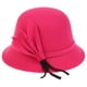 thumbnail image 2 of Mujeres Clásico Sombrero de Cubo de Hojas Decoración Banda Brim Ancho Caliente Chcias Soledad Sombrero de las mujeres, 2 of 7