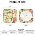 thumbnail image 3 of Square Chair Seat Covers Set Of 4, Pink And White Peonies Chair Covers With Elastic Ties, Soft Stretch Removable Universal Chair Protector Seat Cushion Slipcovers For Dining Room Kitchen Office, 3 of 6