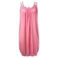 thumbnail image 6 of DHFJKG Womens Silk Satin Nightgowns Summer Lace Trim Long Camisole Sleepdress V Neck Solid Color Knee Length Summer Lightweight Soft Home Clothes, 6 of 6