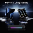 thumbnail image 6 of Bluetooth Computer Speakers, 3.5mm PC Sound Bar for Desktop Monitor, Deep Bass 3.0 USB Powered for Computer Bluetooth Speaker, Colorful LED Lights with Switch Button, Surround Sound PC Spearkers, 6 of 7
