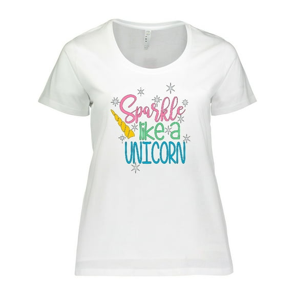 Inktastic Sparkle Like a Unicorn Women's Plus Size T-Shirt