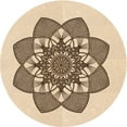thumbnail image 1 of Ahgly Company Machine Washable Indoor Square Transitional Dark Gold Brown Area Rugs, 3' Square, 1 of 7