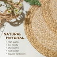 thumbnail image 5 of 12 in Round Woven Placemats Set of 4, Chargers for Dining Table Decor Boho Farmhouse Rustic Rattan Wicker Table Mats Jute Braided Place Mats Chargers for Dinner Plates, 5 of 6