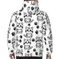 thumbnail image 5 of Hoodies for Men - Sketch Cartoon Cat and Cat Paw Long Sleeve Comfrt Men'S Fashion Hoodies & Sweatshirts, Sweatshirts for Men Hoodies Pullover Clothing Clothes with Pouch, 5 of 7