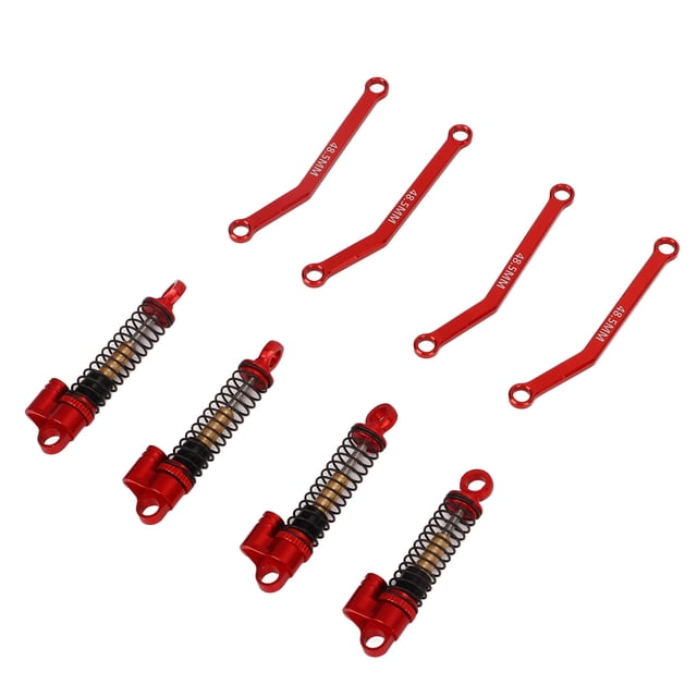 RC , CNC Machined Stable Driving RC Threaded Tele Shocks Prevent Corrosion Rust Resistant Lightweight High Accuracy For 1/18 RC Crawler Car Red