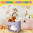 thumbnail image 6 of 12 Pcs Clear Cube Storage Bins Collapsible Fabric Storage Organizer with Window for Daycare Kid Room Nursery Playroom(Pastel), 6 of 6