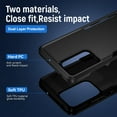 thumbnail image 3 of Heavy Duty Dual Layer Hybrid Phone Case for Samsung Galaxy S24 FE 5G with Tempered Glass Screen Protector, by OneToughShield - Fuji Sakura, 3 of 4