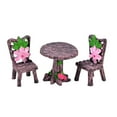 thumbnail image 2 of 3×Micro Decoration Clearance! 3 Pieces Miniature Table and Chairs Set Garden Furniture Ornaments Mini Table, 2 of 3