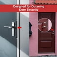 thumbnail image 4 of 2 Pcs Door Latch Guard Plate 11 Inch Outswing Angle Latch Protector Shield L Shaped Security Reinforcement Striker Plates to Block Access to Door Lock Deadbolt, 4 of 5