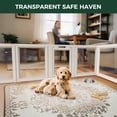 thumbnail image 5 of FXW AuraSpace Acrylic Indoor Dog Playpen for Puppies and Small Dogs, 24 Inch, 16 Panels, White, 5 of 7