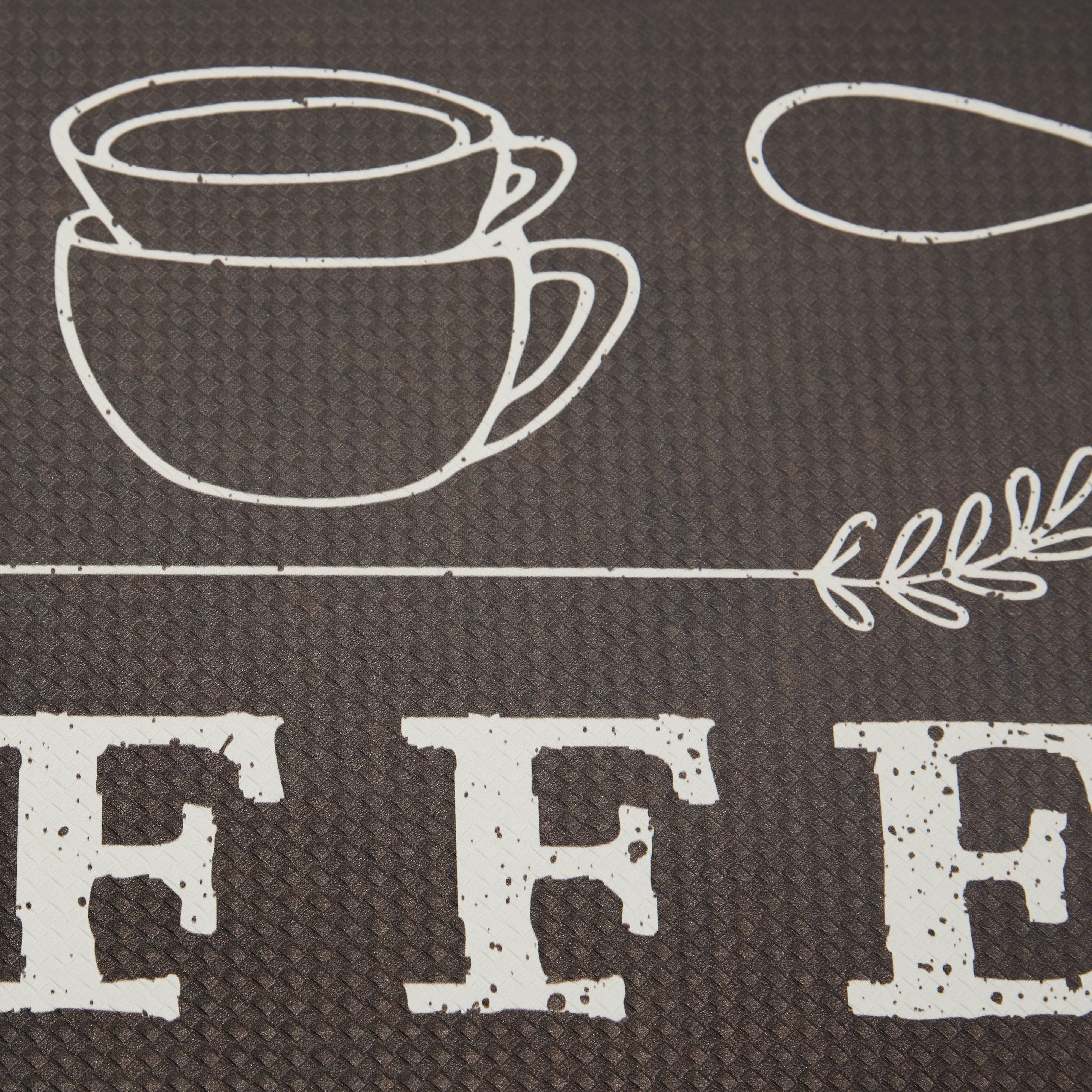 Nicole Miller New York Coffee Because Anti-Fatigue Kitchen Mat, Brown/Ivory, 20"x39"