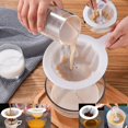 thumbnail image 2 of Paquete de 5 coladores de malla para alimentos, malla para yogur alimentario, colador de plástico de malla fina con mango para filtrar jugo, leche, soja, café y miel, 2 of 5