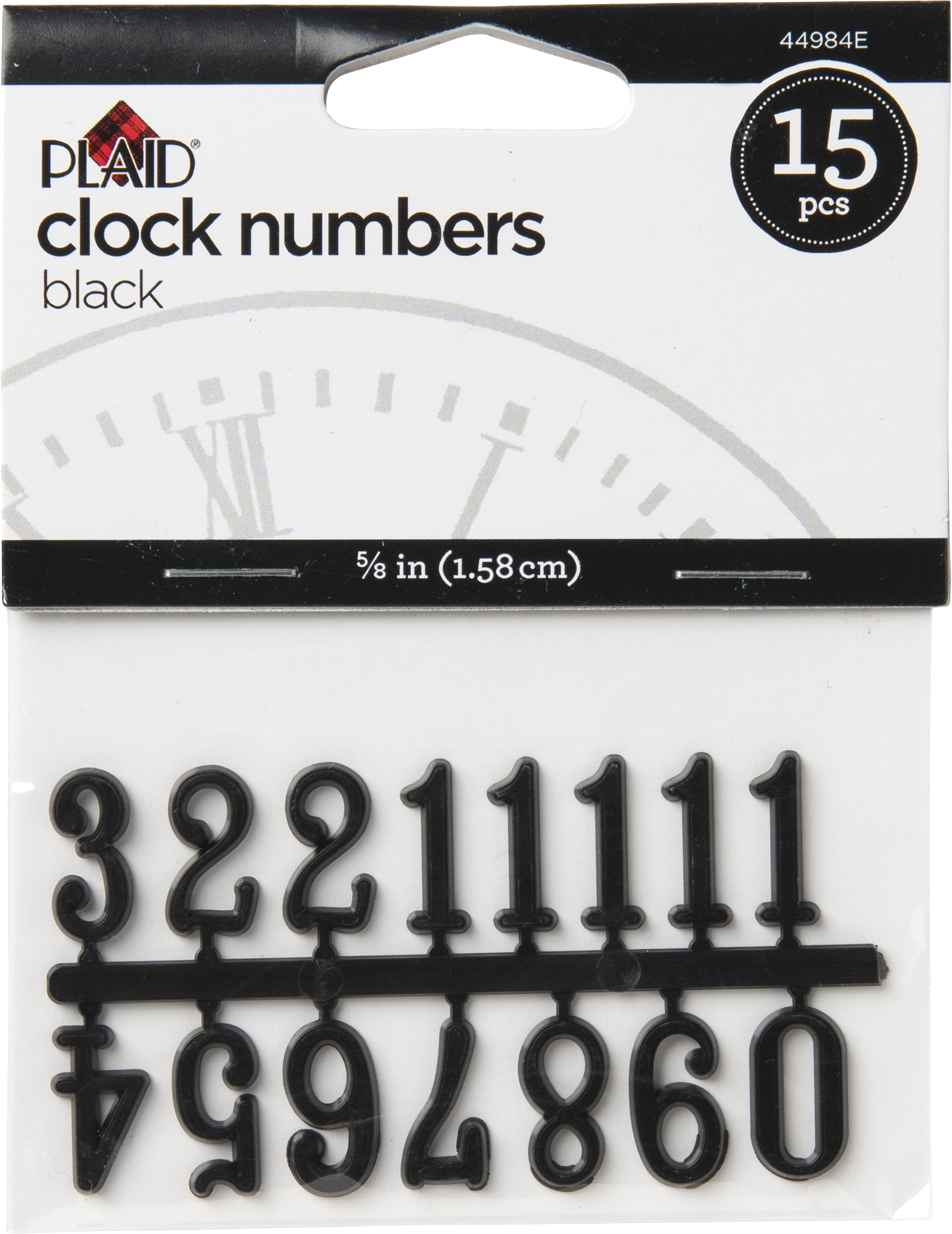 3/8" Self-Adhesive Black Arabic Clock Numbers NEW 10 SETS Hot stamped USA made 
