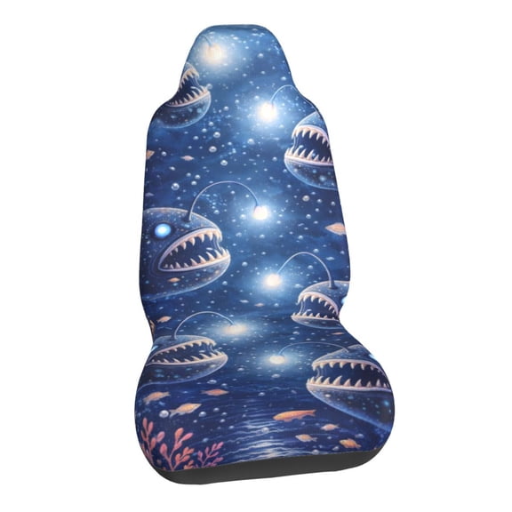 Deep Sea Anglerfish Car Seat Covers Stretch Car Seat Protectors Universal Fit