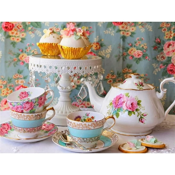 Diamond Brew : Kit de Peinture Diamant 5D pour Café et Thé - Créez un Décor Mural Époustouflant pour Adultes et Enfants, Adapté aux Débutants, 8X12 Pouces