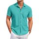 thumbnail image 2 of Men's Vintage Button Down Bowling Shirts Short Sleeve Summer Beach Shirt L, 2 of 5