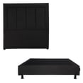 thumbnail image 1 of Box Base Cama Matrimonial + Cabecera Davos Negro Dicasa  Belu, 1 of 8
