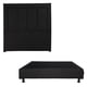 thumbnail image 1 of Box Base Cama Matrimonial + Cabecera Davos Negro Dicasa  Belu, 1 of 8