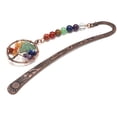 thumbnail image 2 of Chakra Crystal Bookmark Vintage Metal Tree Bookmarks for Women Student Teacher Graduation Christmas Gift, 2 of 5