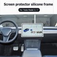 thumbnail image 4 of Peggybuy Car Central Control Navigation Screen Frame for Tesla Model 3 Y (White), 4 of 6