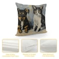 thumbnail image 4 of Orinice Dog Cat Graphic Decorative Throw Pillow Cover for Home Couch Living Room Bed Sofa Car Bedroom - Square 1PC 24x24in, 4 of 5