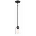 thumbnail image 2 of 50591-FB Craftmade Lighting Bolden - One Light Mini Pendant in Transitional Style - 5 inches wide by 7.25 inches high-Flat Black Finish-Clear/Seeded, 2 of 3
