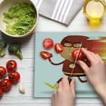 thumbnail image 3 of Superhero Cutting Board, Lightning Bolt Man with Cape and Fast Fun Cartoon Character Art Print, Decorative Tempered Glass Cutting and Serving Board, Large Size, White Red, by Ambesonne, 3 of 5