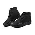 thumbnail image 2 of CHOII Middle Top Training Shoes for Men Thick Sole Anti-slip Breathable Upper Booties for Men Lace-up Casual Comfortable Boots Hiking Sneakers,Black/9, 2 of 4