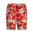 thumbnail image 4 of Wukai Lilies Flowers Men’s Short Pajama Pants With Pockets Soft Sleep Pj Shorts for Men-XX-Large, 4 of 6