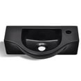 thumbnail image 6 of vidaXL Bathroom Sink Basin Wall Mount Black Ceramic 1.4" Faucet Hole 2 Colors, 6 of 6