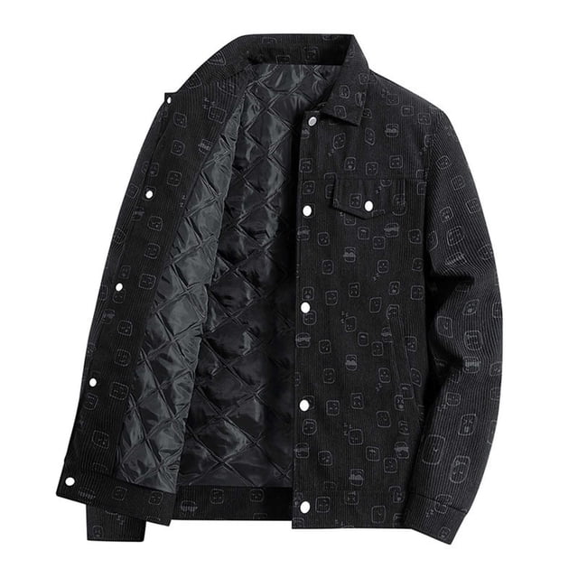 JHLZHS Plaid Jacket Men New Corduroy Men's Jackets Winter Cott on Thickened Version Softshell Jacket Men 704