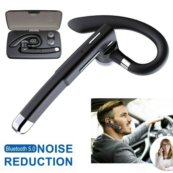 Bluetooth Headset,Wireless Bluetooth Earpiece With Charging Case V4.1 Hands-Free Earphones with Stereo Noise Canceling Mic, Compatible iPhone Android Cell Phones Driving/Business/Office