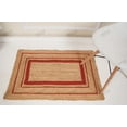 thumbnail image 5 of Rectangle Rug Natural Jute Rug Hand Braided Beige and Red Color Scalloped Area Rug, 5 of 5