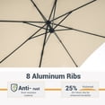 thumbnail image 5 of FLAME&SHADE 11ft Round Outdoor Patio Offset Hanging Cantilever Umbrella w/Base for Garden,Deck and Poolside,Sand Brown, 5 of 7