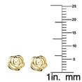 thumbnail image 3 of Precious Stars 14K Yellow Gold Rose Screwback Earring Studs, 3 of 4