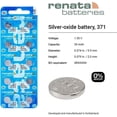 thumbnail image 2 of Renata Watch Battery 371 (Sr920Sw), 2 of 6