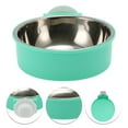thumbnail image 3 of Unique Bargains 1 Pc Thickening Hanging Dog Bowl for Indoor and Outdoor Plastic Stainless Steel Green Small, 3 of 4
