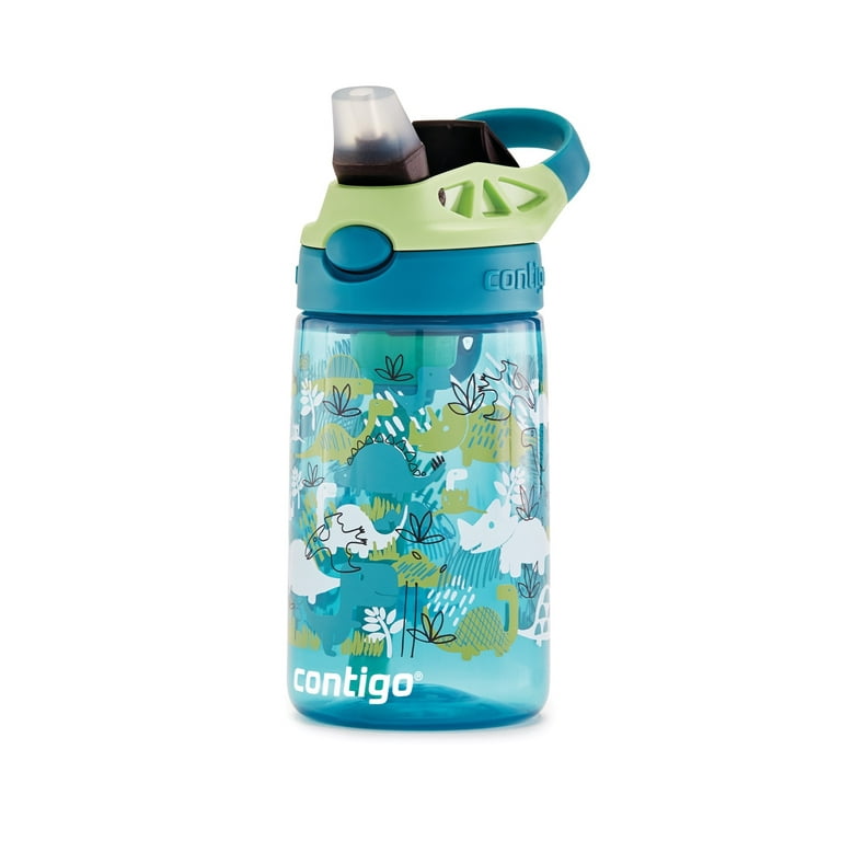 Contigo Plastic Kids Water Bottle 20oz Blue/Green